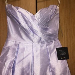Lilac Princess Strapless Maxi/Prom Dress